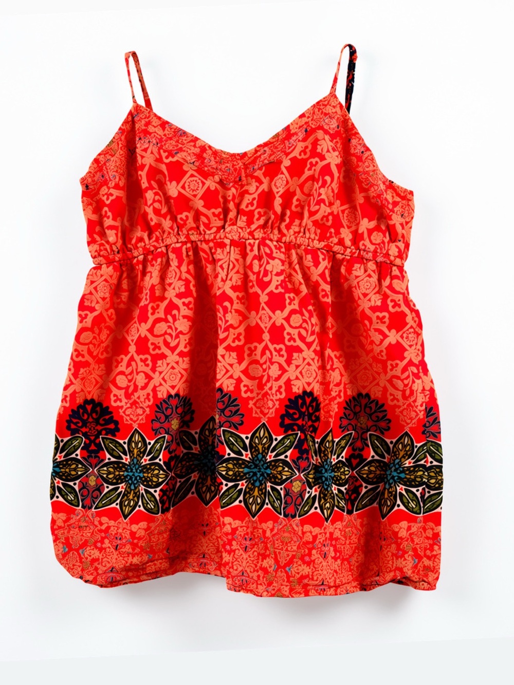 Pretty Tribal Print Adjustable Spaghetti Strap Shirt Size Small Forever 21